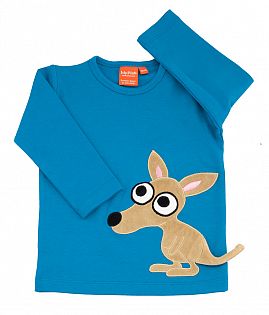 Langarmshirts grün und blau Känguru