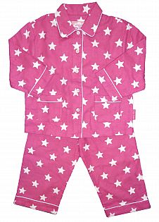 Pyjamas 2-teilig pink und blau mit Sternen