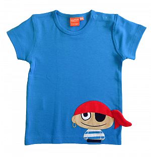 T-Shirt grün Captain und blau Pirat