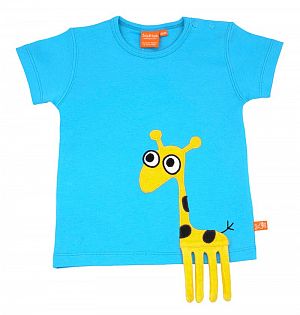 T-Shirts grün und türkis Giraffe