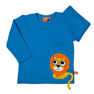 Langarmshirts Löwe blau und braun