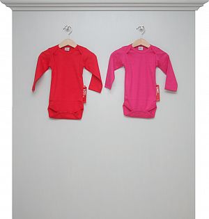 Bodys langarm red und fuchsia