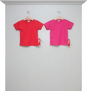 T-Shirts red und fuchsia