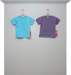 T-Shirts aqua und lila