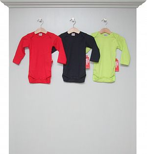 Bodys langarm red, navy und lime