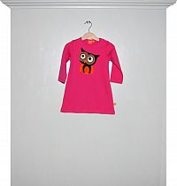 Shirtkleid lang pink Eule