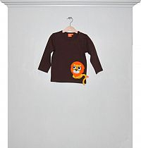 Langarmshirt Löwe braun