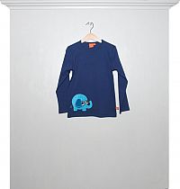 Langarmshirt blau Elefant