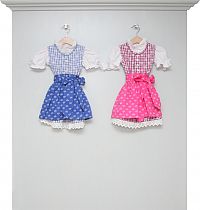 Dirndl Anna royalblau und pink